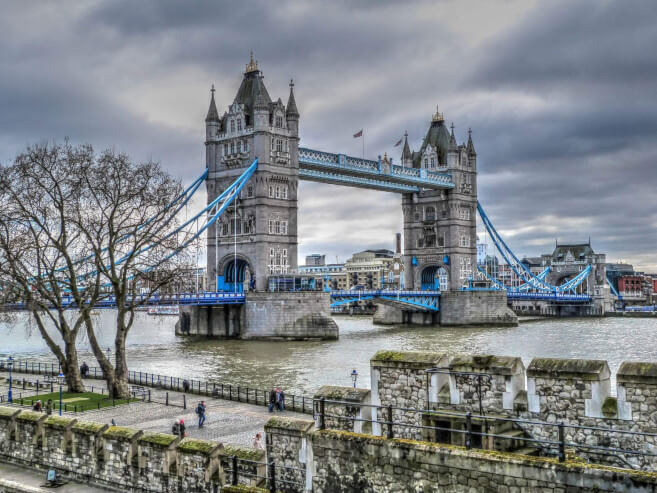 Tower Bridge over River Thames